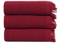 Набор полотенец Lotus Home - Rius Red 300 г/м² (Турция), 3 штуки